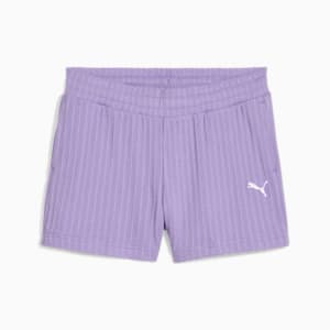 WARDROBE ESSENTIALS Women's 4" Pointelle Shorts, Lavender Alert, extralarge